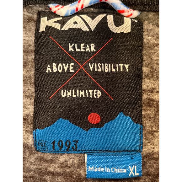 Kavu Heather Gray Full Zip Jacket XL Black on Arms and Pocket - Picture 6 of 9